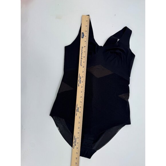 Honeylove Black Sculptwear Bodysuit With Mesh Panels Size L - Picture 8 of 14